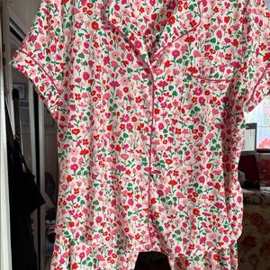 Kate Spade Floral Pajama Set - Pink and Green
